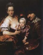 Johann kupetzky Portrait of the Artist with his Wife and Son oil painting